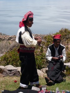 Men wearing their traditional clothing.