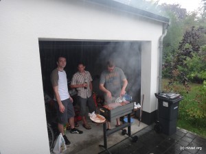 Barbeque in Germany... heavy rain :-) Thanks Undine & Heiko for all the 'dates' in these five weeks!