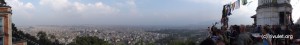 View over Kathmandu from the top.