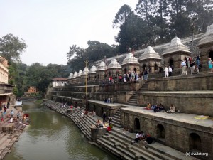 The banks of the holy Bagmati river.