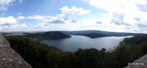 View over the beech forest onto the Edersee.