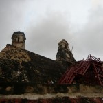 Old entrance. The wood bridge was removed when the fortress was attacked.