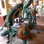 The machines where the hats are pressed in their respective forms.