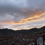 Sunset over Cusco.