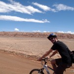 Biking in the desert. Stupid ;-)