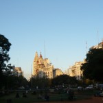 The park in front of the Palacio del Congreso.