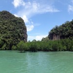 Panoramic shot of the lagoon.