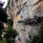 Climbers at Tonsai Beach.