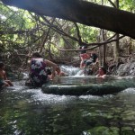 Natural stone pools.