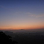 Sunrise over the Kathmandu valley.