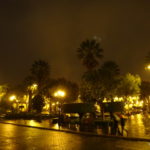 Plaza de Armas at night.